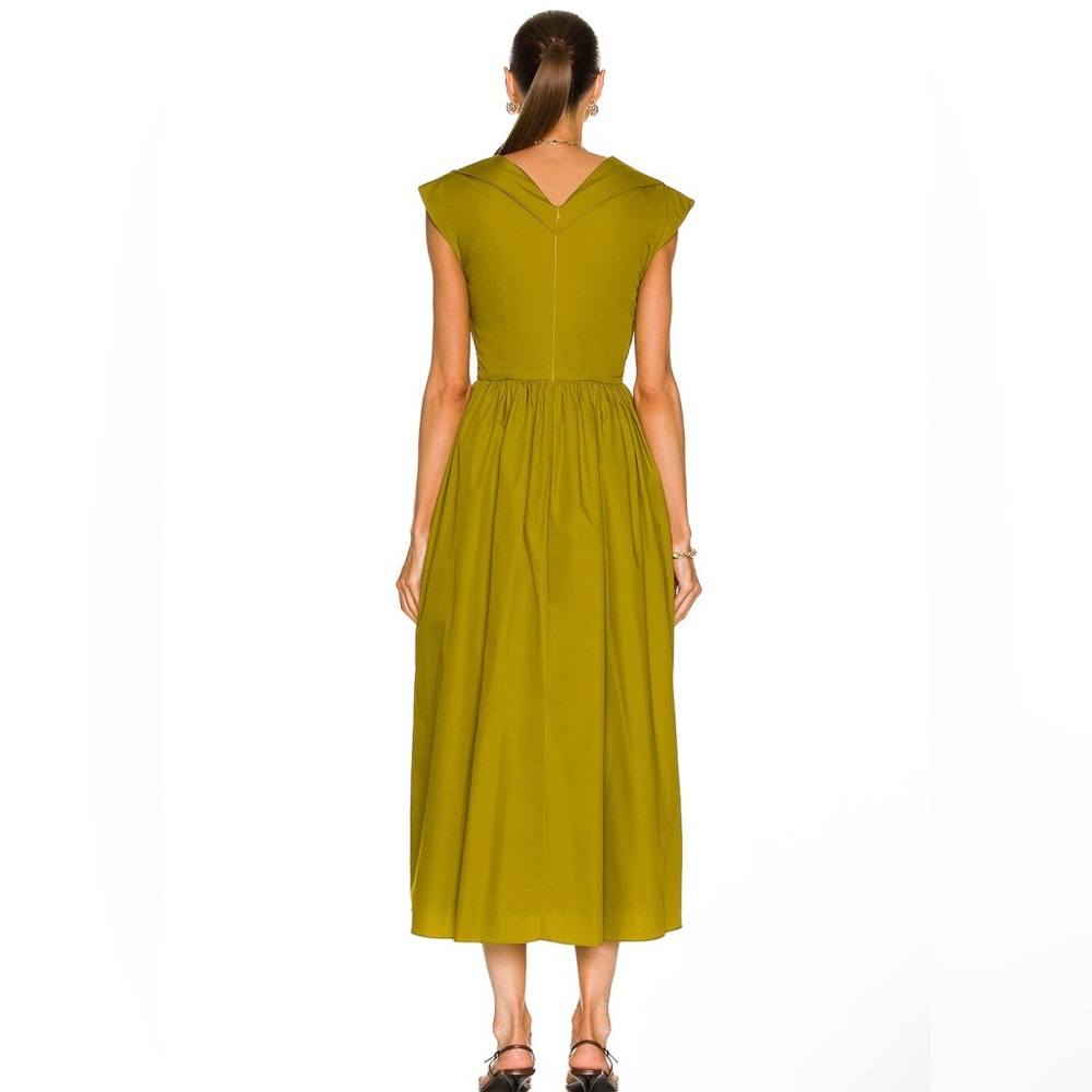 Tove Elegant Olive Green Dress - Picture 3 of 10